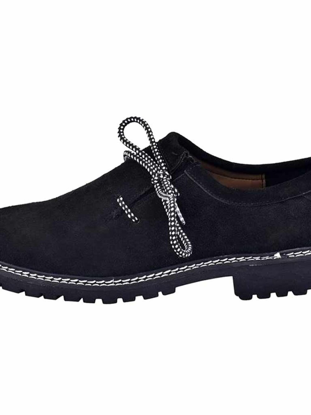 Men’s Black Lederhosen Shoes Bavarian German Leather Oktoberfest Footwear Size42 - Picture 7 of 11